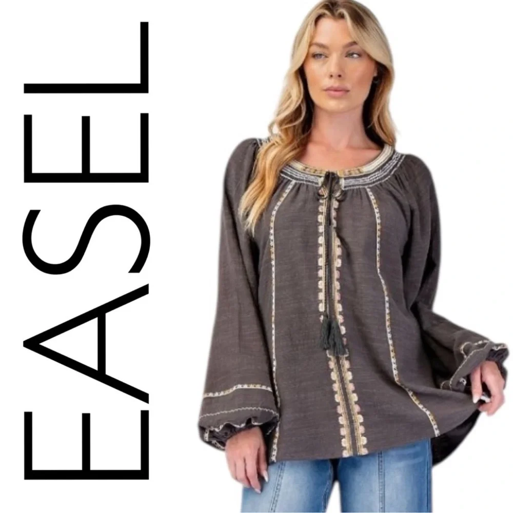 898: EASEL NWT TOP SMOKE (R2) - Picture 1 of 1